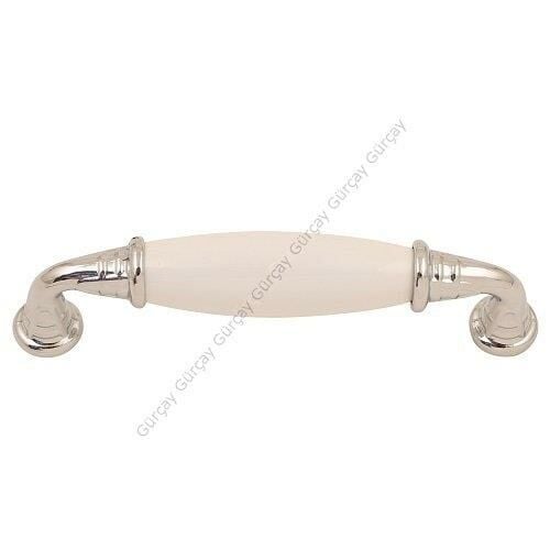 Gürçay Sude Porselen Kulp Krom Düz 96mm (2 Adet)