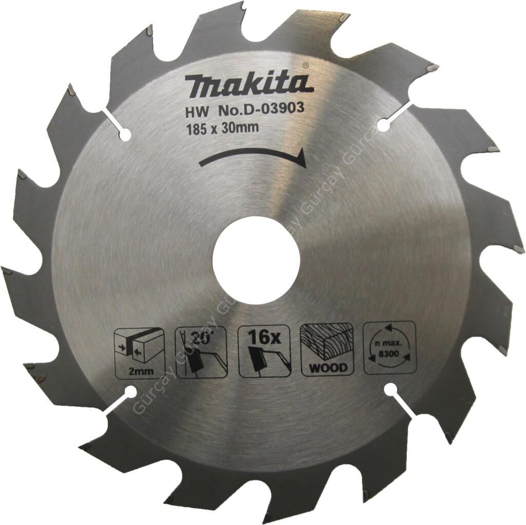 Makita D-03903 Ahşap Daire Testere 185mm 16 Diş