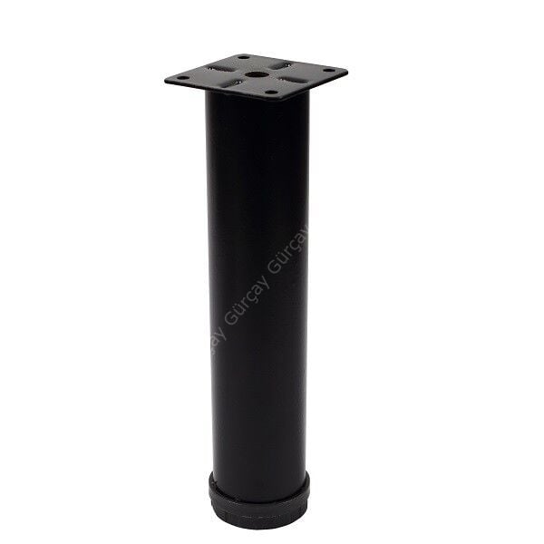 Metal Mobilya Ayağı Siyah Çap 42mm - 30cm (4 Adet)