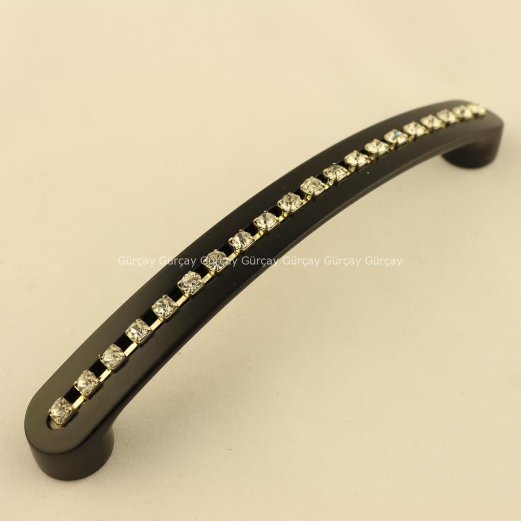 Sıralı Taşlı Kulp Siyah 96 ve 128mm