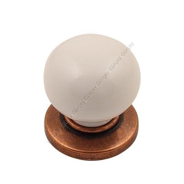 Sude Porselen Kulp Bakır Düz Düğme (2 Adet)