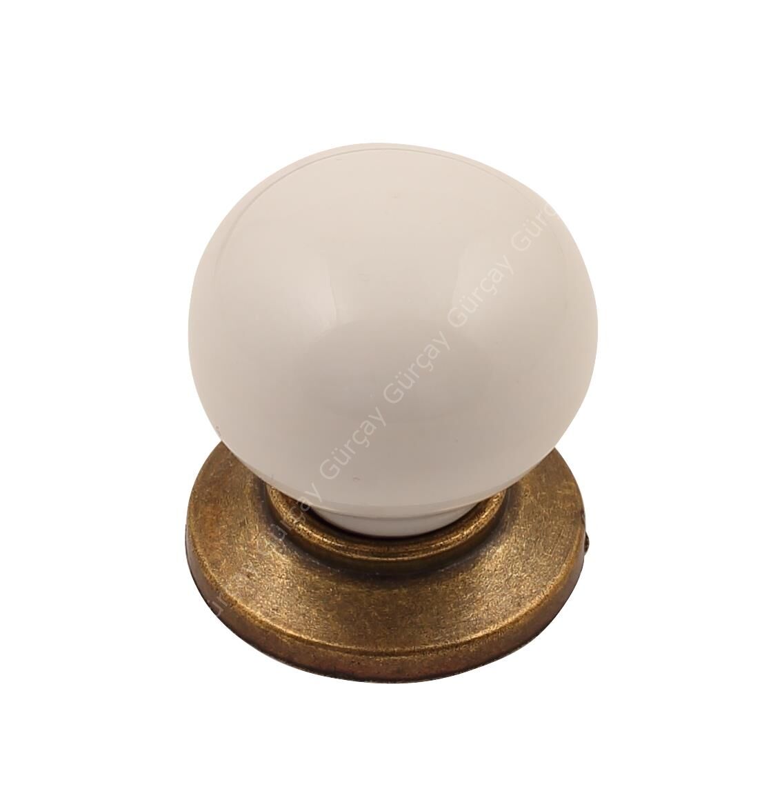 Sude Porselen Kulp Antik Düz Düğme (2 Adet)