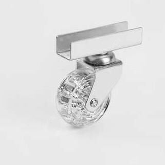 Mobilya Tekeri Döner Bilyalı H70mm Şeffaf 18mm Geçme