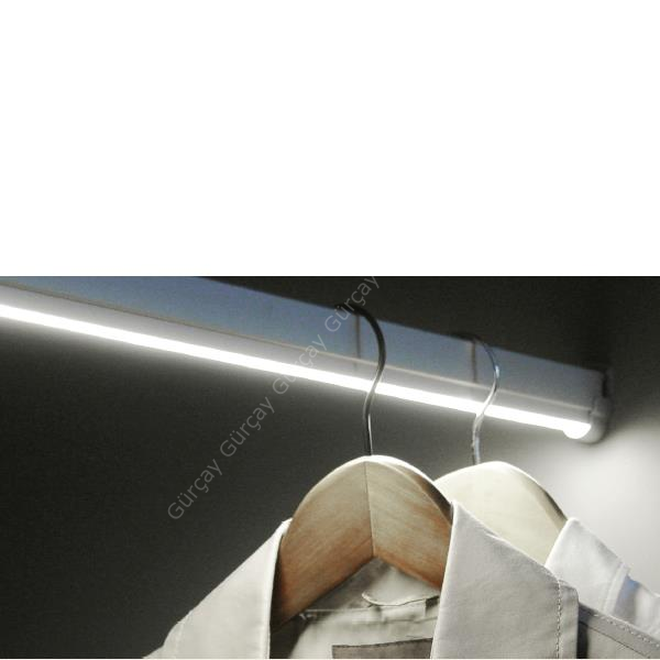Led Işıklı Dolap Askı Borusu Sensörlü Pilli 121-150cm