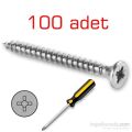Meridyen Sunta Vidası 5.0x100mm 100 Adet