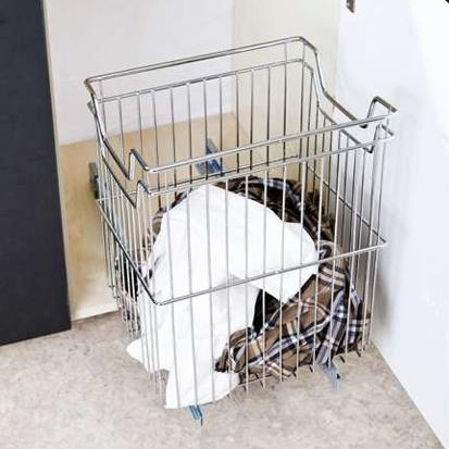 Çağdaş Dolap İçi Çamaşır Sepeti Teleskopik Raylı