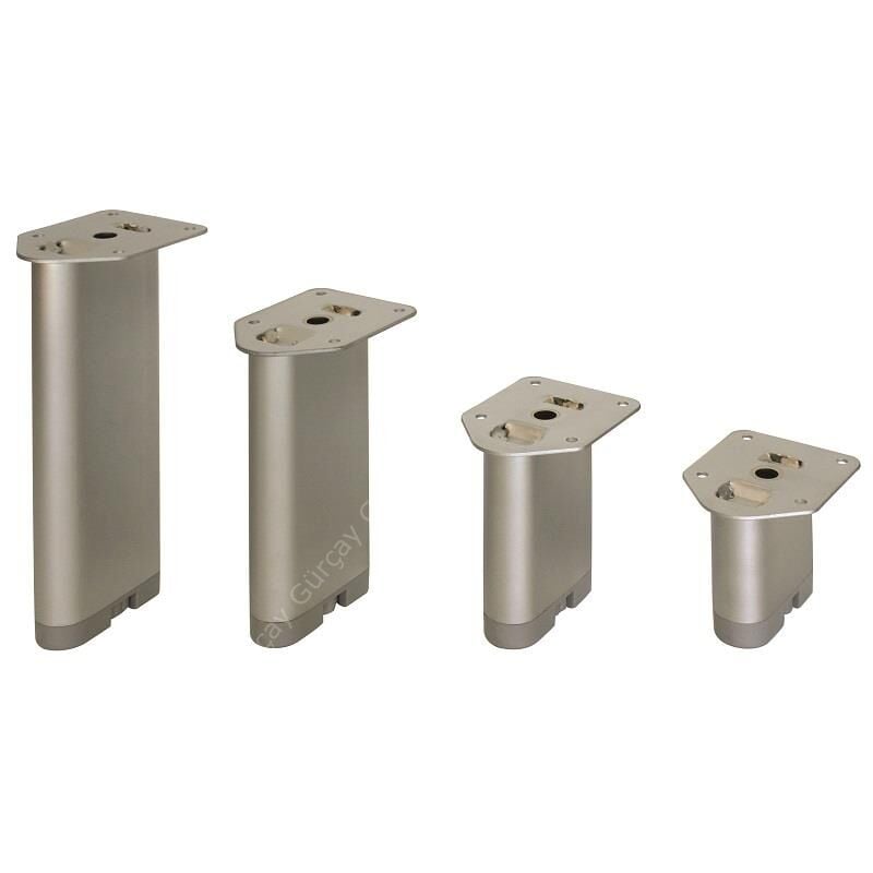 D Profil Metal Mobilya Ayağı Parlak Krom