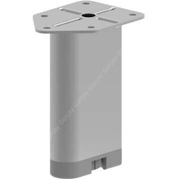 D Profil Metal Mobilya Ayağı Parlak Krom 10 CM