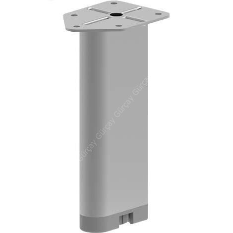D Profil Metal Mobilya Ayağı Parlak Krom 15 CM