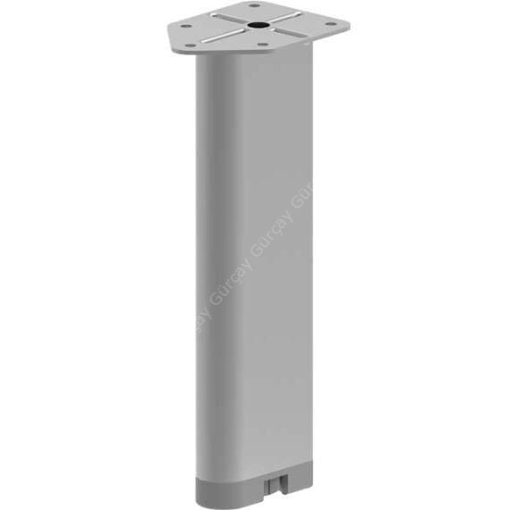 D Profil Metal Mobilya Ayağı Parlak Krom 20 CM