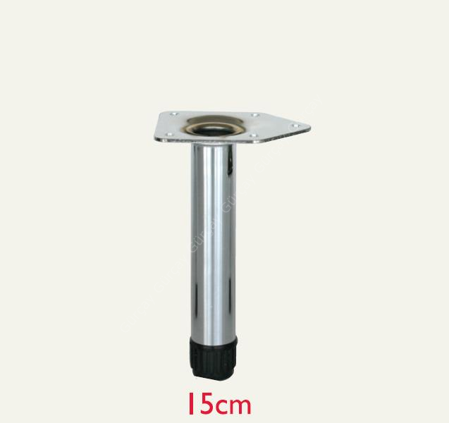 Çubuk Mobilya Ayağı 25mm Parlak Krom 15 CM