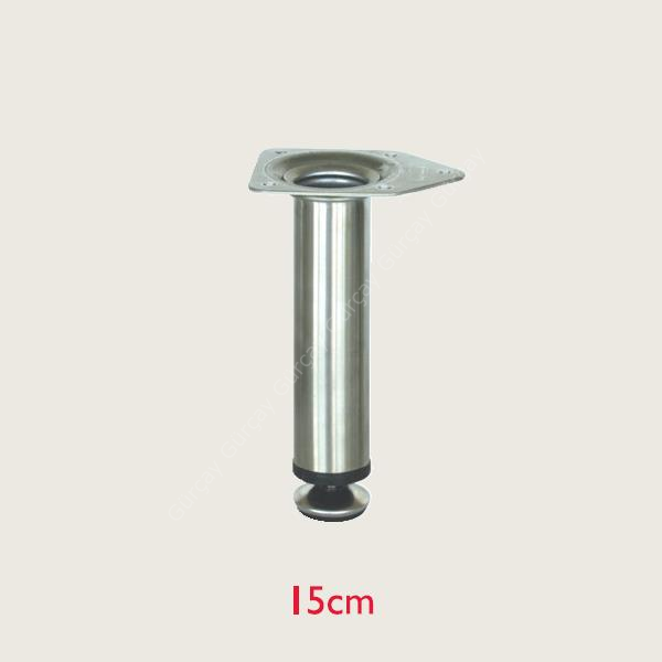 Paslanmaz Metal Mobilya Ayağı 15 CM
