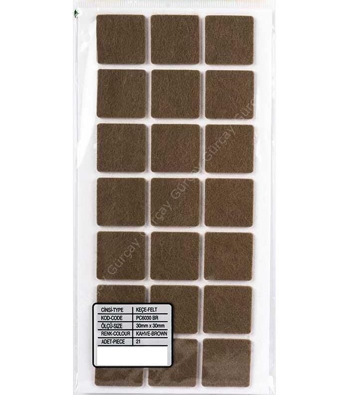 Gürçay Mobilya Altı Zemin Koruyucu Keçe 30x30mm