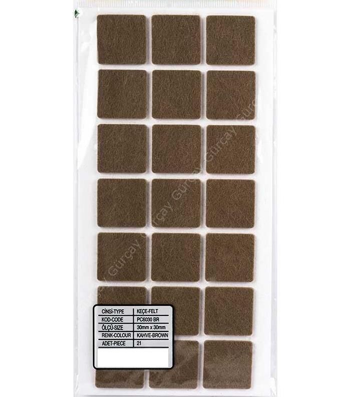 Gürçay Mobilya Altı Zemin Koruyucu Keçe 30x30mm