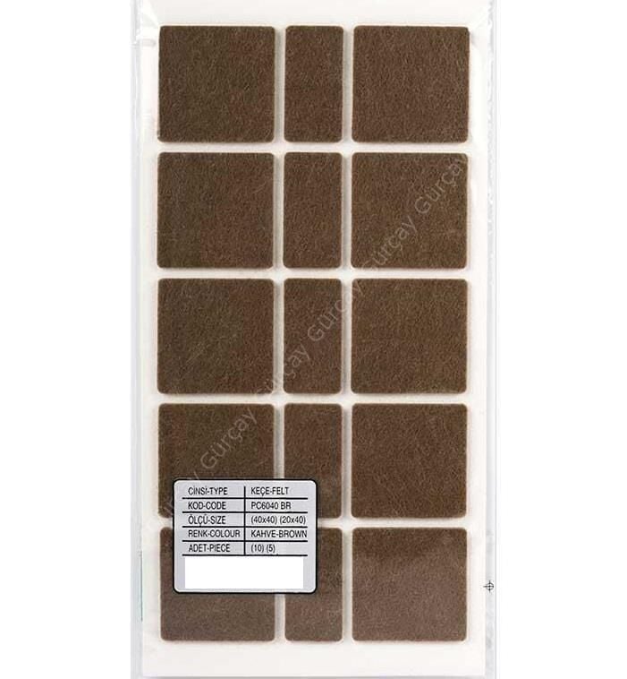 Gürçay Mobilya Altı Zemin Koruyucu Keçe 40x40mm