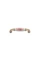 Sude Porselen Kulp Saten Pembe Çiçekli 96mm (2 Adet)