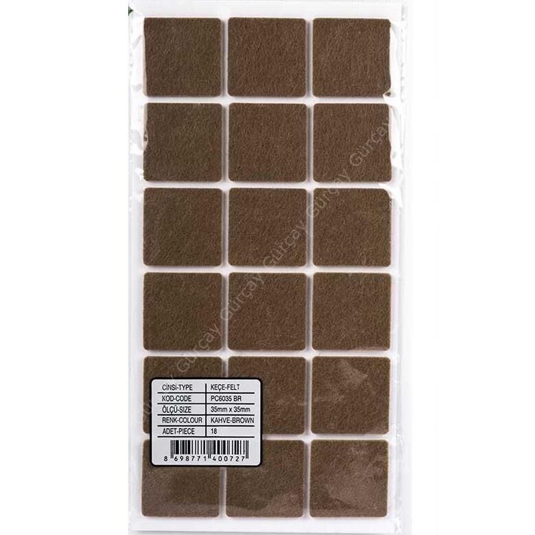 Gürçay Mobilya Altı Zemin Koruyucu Keçe 35*35mm