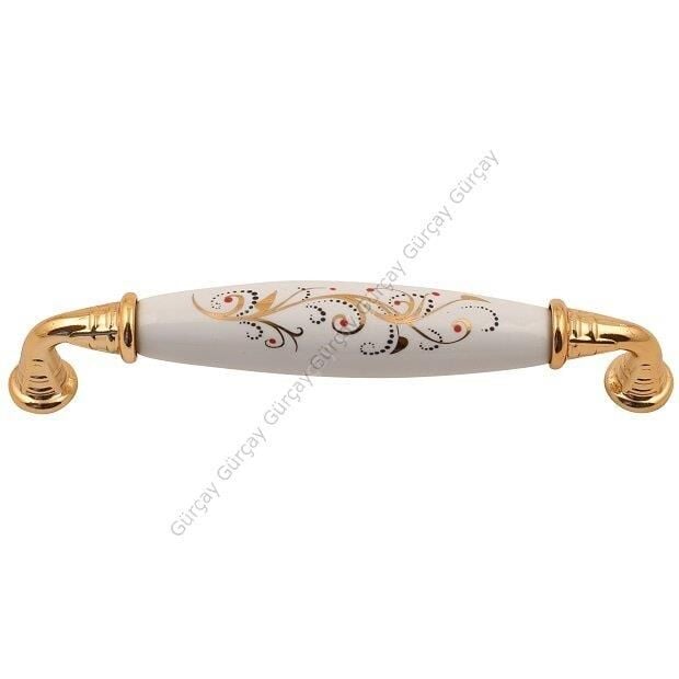 Sude Porselen Kulp Altın Altın Desen 16 128mm (2 Adet)