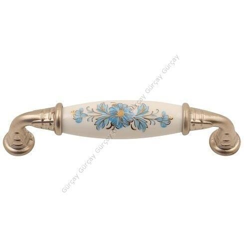 Sude Porselen Kulp Saten Mavi Çiçekli 96mm (2 Adet)