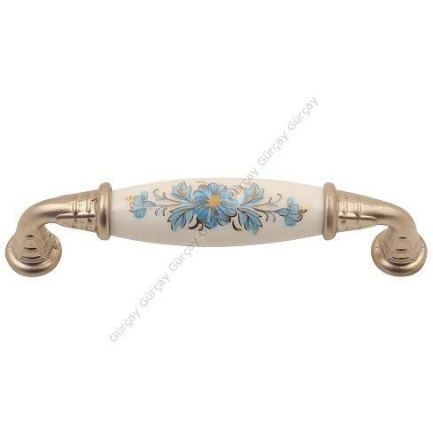 Sude Porselen Kulp Saten Mavi Çiçekli 96mm (2 Adet)