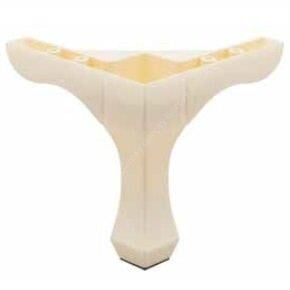 Mobilya Ayağı Plastik Lukens Krem 8cm (4 Adet)