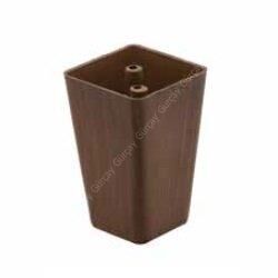 Mobilya Ayağı Plastik Kare Kahve 10cm (4 Adet)