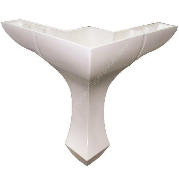 Mobilya Ayağı Plastik Lukens Beyaz 10cm (4 Adet)