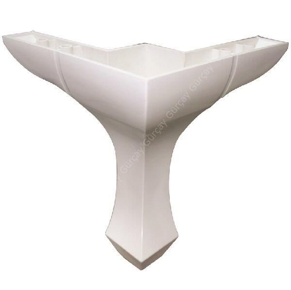 Mobilya Ayağı Plastik Lukens Beyaz 10cm (4 Adet)