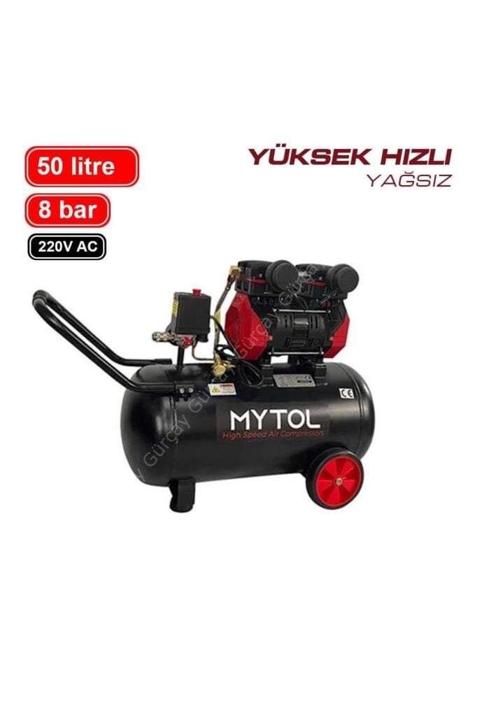 Mytol MYK0501 Yüksek Hızlı Hava Kompresörü Yağsız 50 Lt