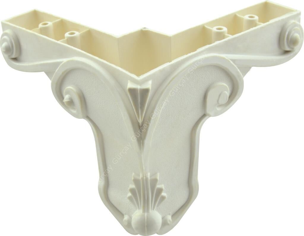 Mobilya Ayağı Plastik Aslan Beyaz 12 cm (4 Adet)