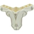 Mobilya Ayağı Plastik Aslan Beyaz 9cm (4 Adet)