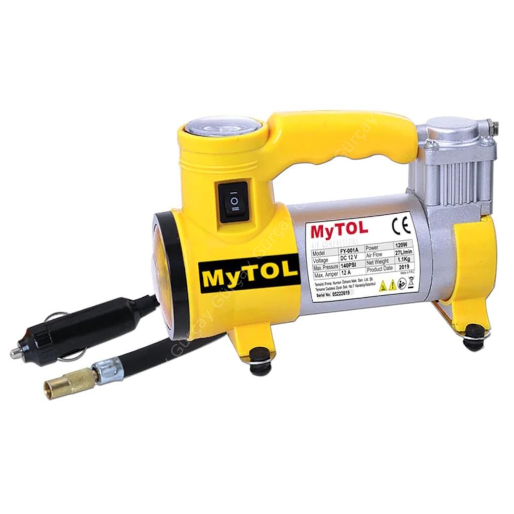MyTol Araba Oto Araç Lastik Pompası Metal Gövde Kompresör
