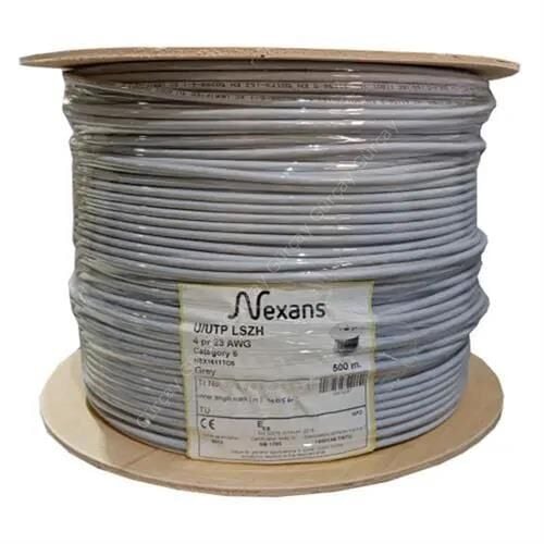NEXANS Cat 6 Halogen Free Utp 23AWG Kablo 500m GRİ