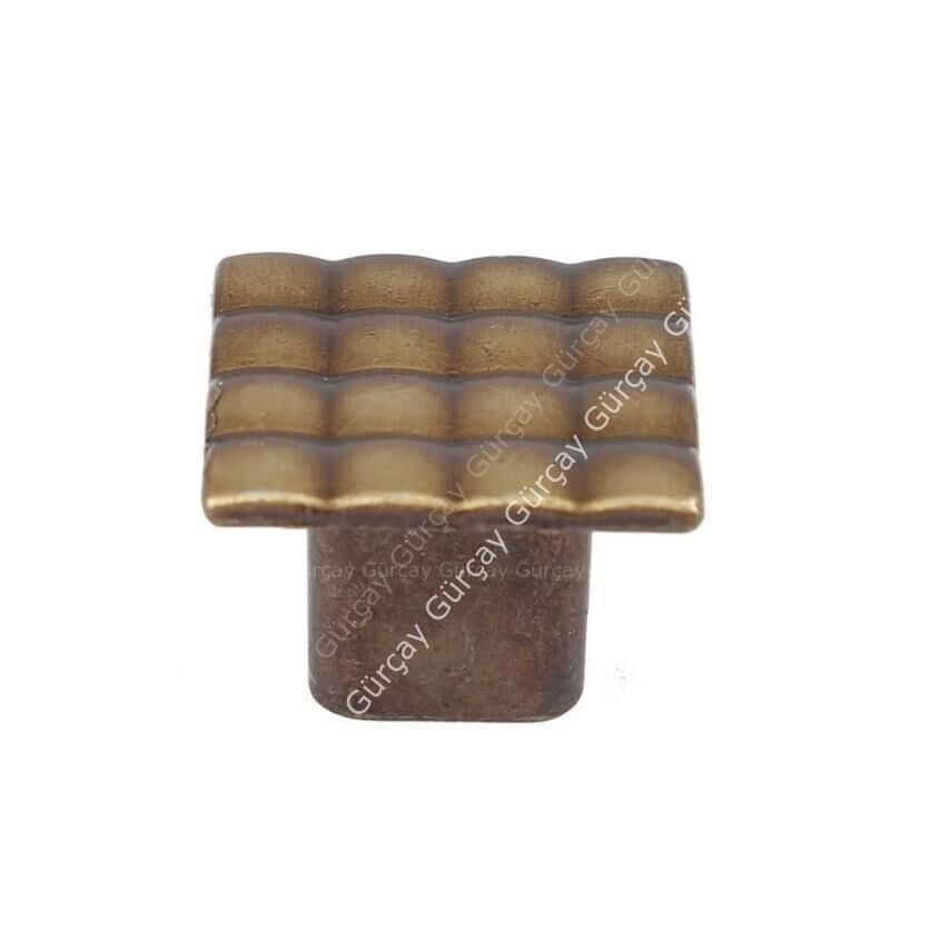 Defne Düğme Kulp Antik Sarı