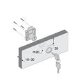 Çekmece Kapak Kilidi Kare 22mm Siyah