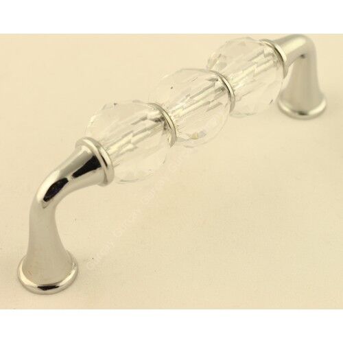 Gürçay Kristal Cam Taşlı Kulp 96mm Seffaf