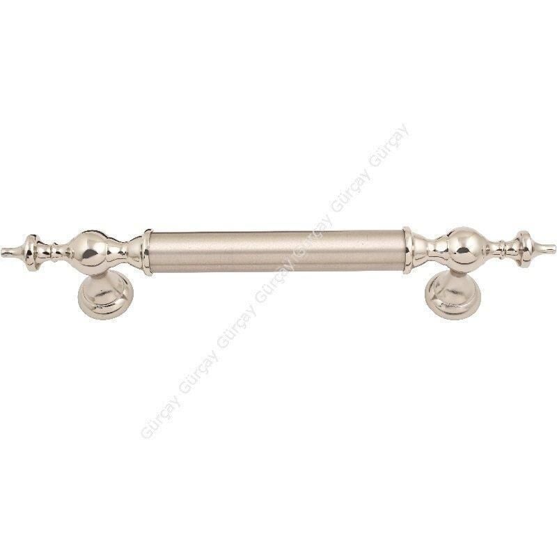 Osmanlı Çekme Kapı Kolu Nikel Saten Çift Taraflı