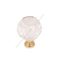 Küre Kristal Kulp 30mm Şeffaf Altın (2 Adet)