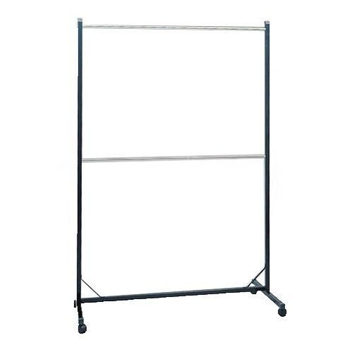 Gürçay Ayarlı Tekerlekli Elbise Askısı Çift Katlı