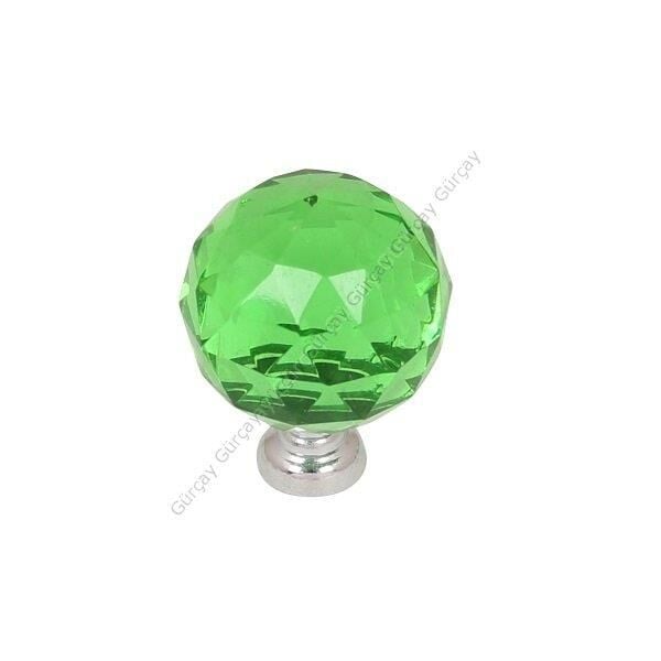 Kristal Kulp 30mm Yeşil (2 Adet)