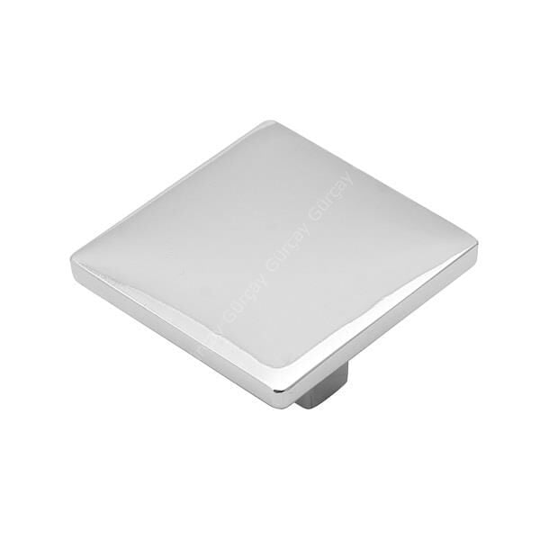 Kare Düğme Kulp Krom