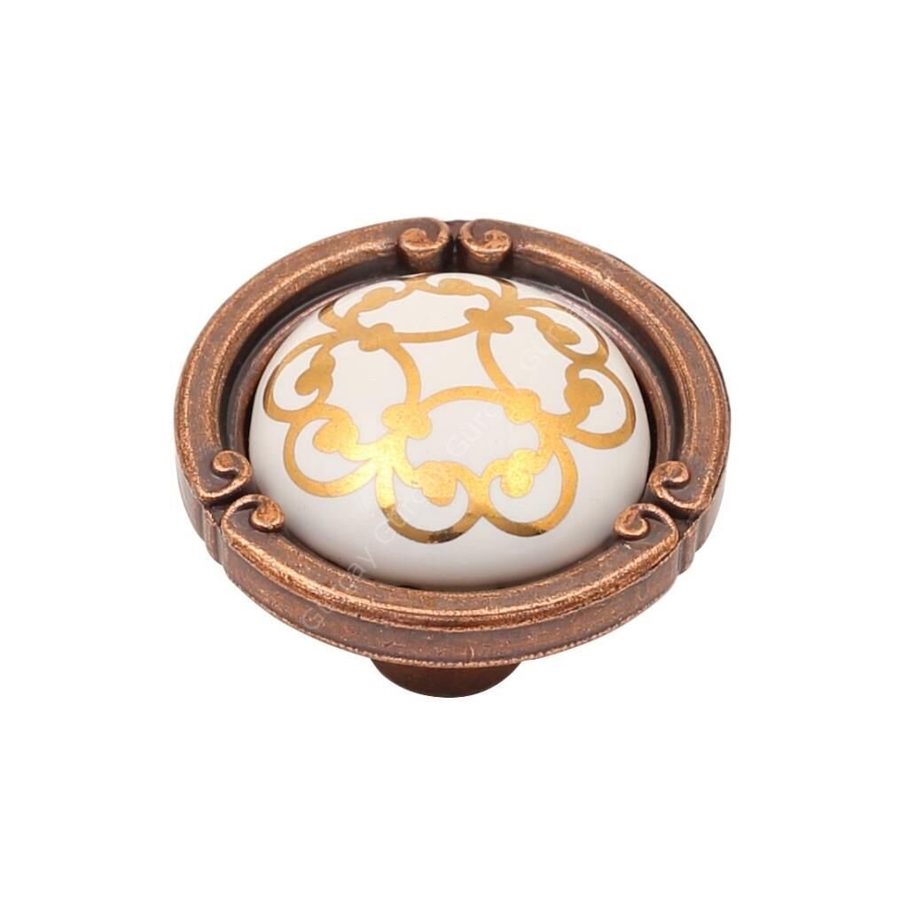 Narin Porselen Kulp Bakır Düğme