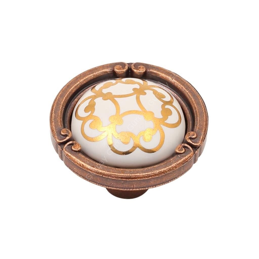 Narin Porselen Kulp Bakır Düğme