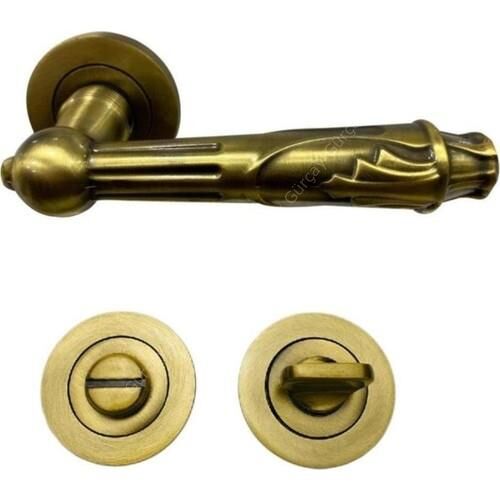 Pars Rozetli Kapı Kolu Antik Sarı WC Tipi