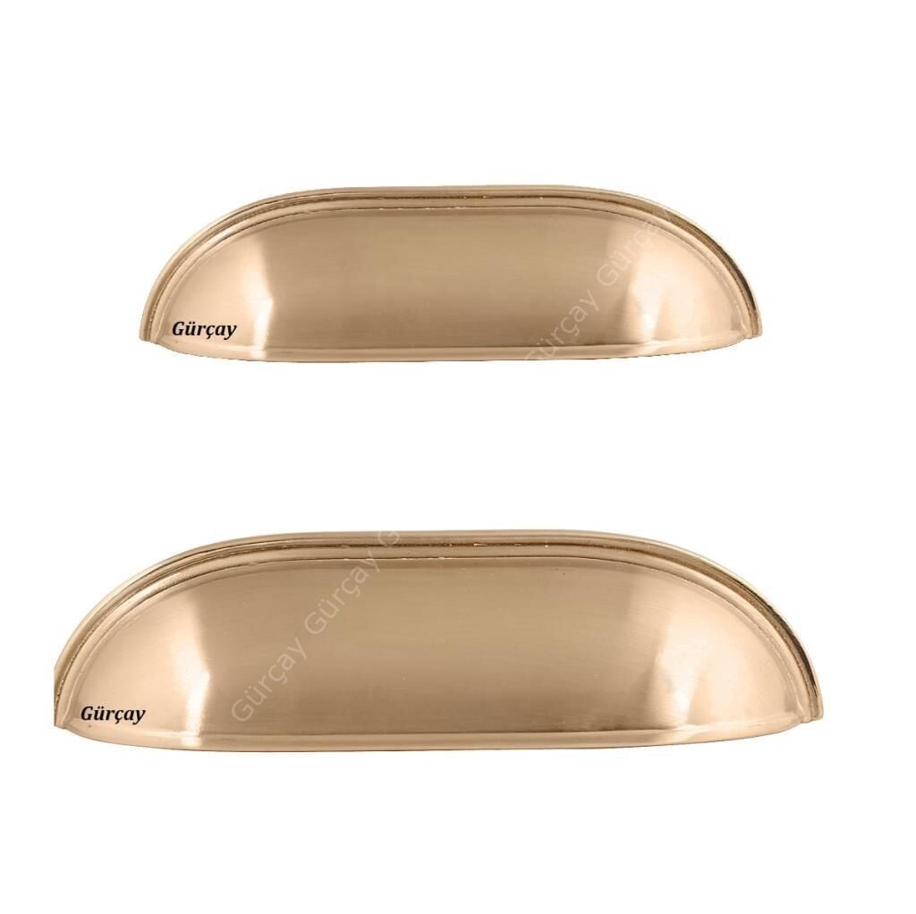 Lüks Çanak Kulp Mat Altın
