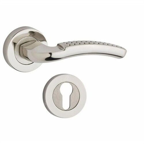 Narin Rozetli Kapı Kolu Nikel Saten Yale Tipi