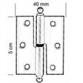 Okka Menteşe Pirinç Sarı 4cm