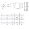 Silindir Masa Menteşesi Pirinç 10mm (2 Adet)