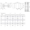 Silindir Masa Menteşesi Pirinç 10mm (2 Adet)