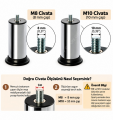 Yatak Baza Ayağı Plastik 12cm M10 Diş (4 Adet)
